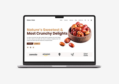 Premium Dates n' Nuts Landing Page Design e commerce design figma landing page landing page design photoshop ui ui design uiux design ux ux design web design website design