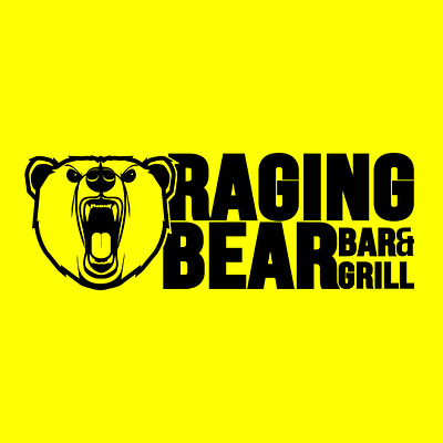 Raging Bear Bar & Grill art bear boxxart branding design graphic design ill illustration logo vector