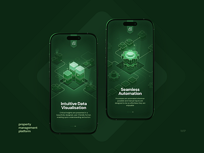 Data & Automation Illustrations analytics dtail studio icon icon design illustration isometric management mobile mobile app mobile design onboarding property property management real estate rental splash screen tech ui ui design