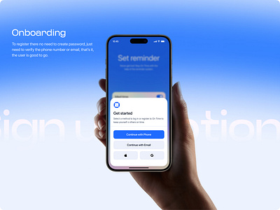 On Time - Onboarding bottom sheet design ios modal onboarding product design registration sign in sign up ui ux