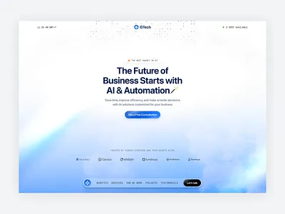 [Hero] AI-Powered Agency agency ai agency hero design ai ai for agency cloud cloud hero section design hero design hero section detail professional uiux web design