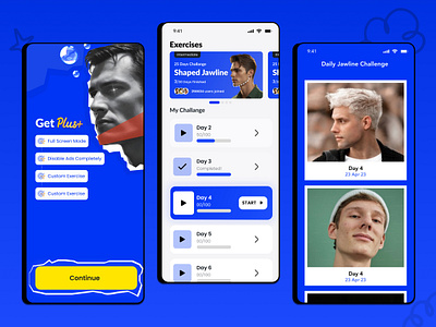 Jawline Pro – Bold & Modern Jawline Training App UI app design jawline ui