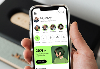 Hair Salon App UI Design beauty design fashion figma hair salon app ui design uiux design ux design