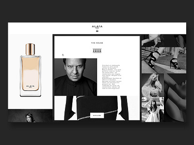 Alaia Fragrance art direction fashion fragrance luxury webdesign website