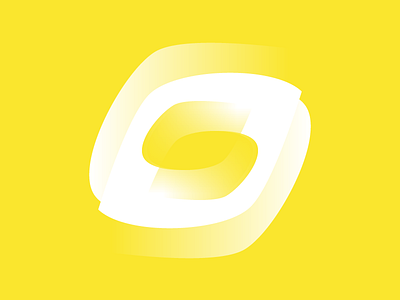 Yellow White Something gradient icon logo s signet two dots yellow