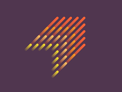 Shady Arrow arrow block icon logo orange red yellow