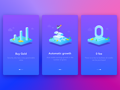 Onboarding financial icon onboarding ui