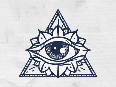 All Seeing Eye in Triangle animation art boho eye gif magic motion pentagram providence tattoo triangle vintage