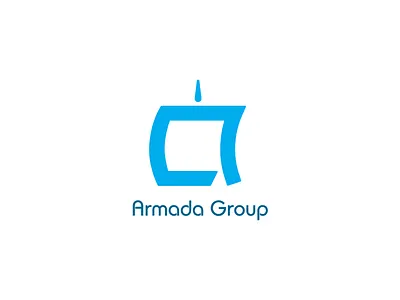 Armada Logo a armada blue creative icon identity letter a logo mast sail