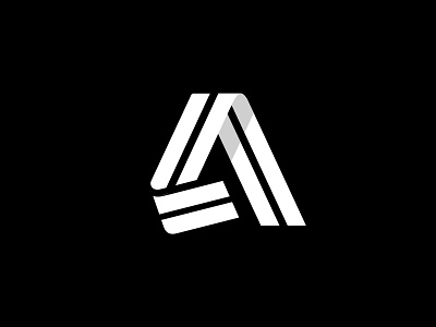 A Mark a design letter logo logomark mark shadow symbol