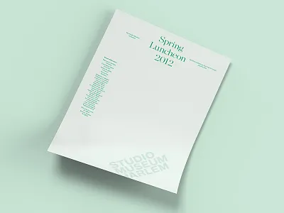 TBT: Studio Museum in Harlem Luncheon envelope harlem invitation letter luncheon notecard program rsvp stationery trifold