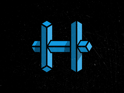 The Letter H aaronsaplhabet alphabet benday h halftone letter lettering type typography