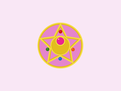 Moon Crystal Power! anime flat illustration illustrator minimal nyc sailor moon vector art