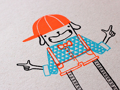 Little Swaggy Dog dog illustration print silk screening