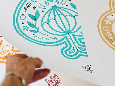 Season Past Screenprints graphic design illustration playing card posters screenprints