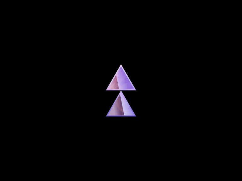 Retro chrome 80s chrome gif lens flare logo loop mark motion spin triangle twin forrest