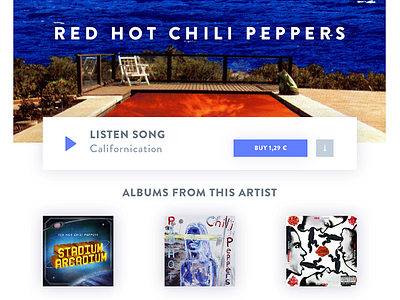 Preview Song daily ui gallery interface listen music musician player preview song ui ux web design