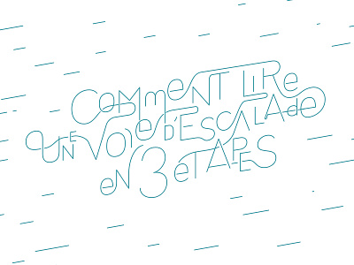 Comment lire une voie d'escalade en 3 étapes illustration lettering vector