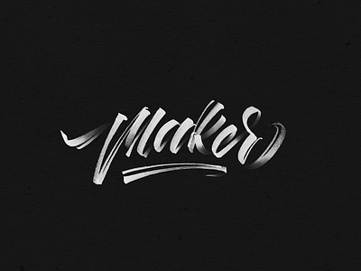 Maker brushtype calligraphy handlettering handmade handmadetype lettering logotype maker sketch tombow