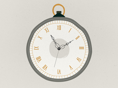 Pocket watch illustration old watch