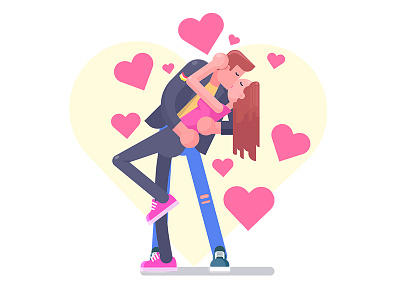 Love is on the air french kiss kissing kissing couple love birds romance romantic smooch