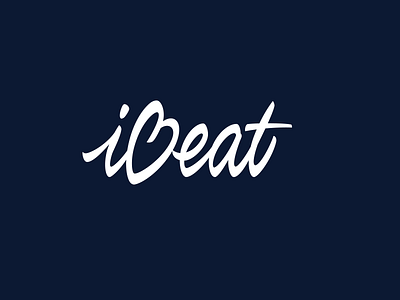 IBeat lettering logo logotype script леттеринг логотип