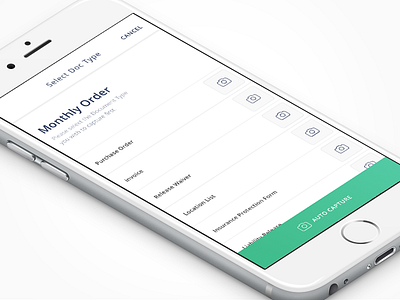 Document Capture App android app appdesign interface ios mobile productivity ui userexperience ux