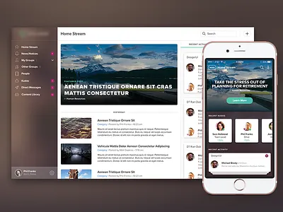 New Things cards feed mobile product stream web app