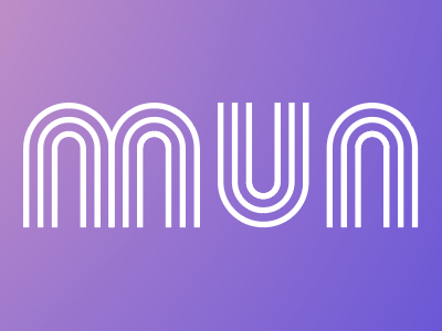 mun v2 80s blue geometery lines purple type