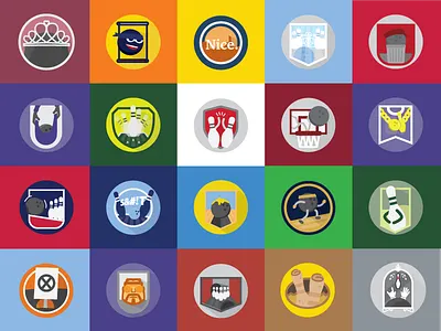 Bowlapalooza Bowling Button Logo Set bowlapalooza bowling buttons icons league logo logos pin set teams