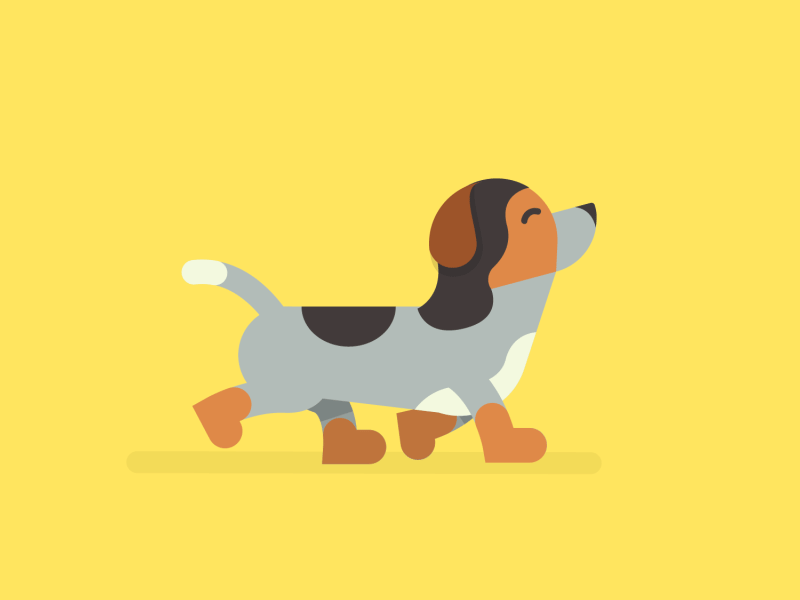 Pupper walk cycle animation doggo pupper walk cycle