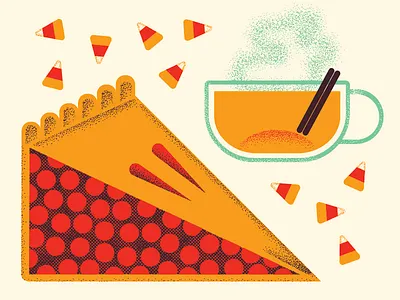 autumn treats autumn candy cider cinnamon corn dessert fall food illustration pastry pie