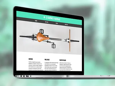 Schönes Fahrrad bicycle css html responsive visual webdesign