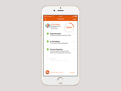 Order progress delivery illustration ios sketch tapingo