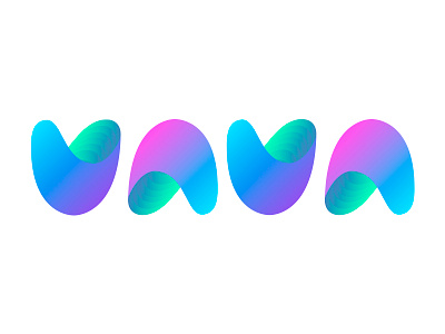 Vava a ambigram ambigrama design experiment gradient illustrator letter logo mark v