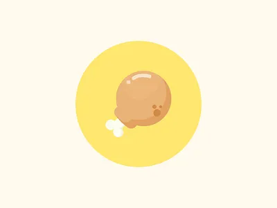 Dribbble Shot Meat chicken delicious eat food icon meat yummy