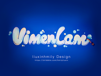 The name of Vimenlam－Draw by iPad Pro font