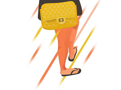 Subway handbag illustration subway