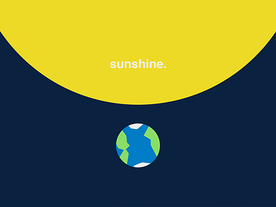 sunshine. design flat illustration minimal morning space sunshine