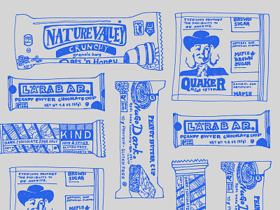 Bars Collage bars food handlettering health illustration nature valley quaker sharpie snack travel zine