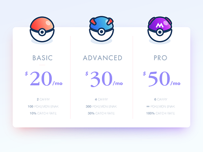 Pricing dailyui illustration pokemon price pricing shuttle table ui ux