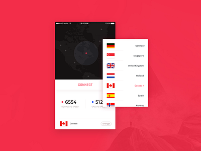 Connect To Vpn app clean dailyui list ui vpn