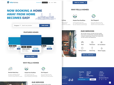 Website Design: Fella Homes clean decor design home house minimal payment rent search ui ux website