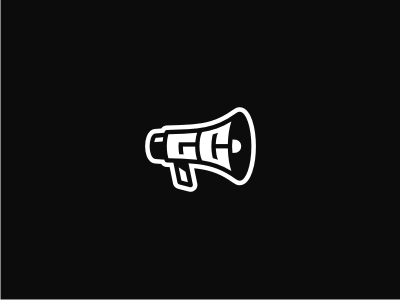GC + megaphone c community crew female g girl group lettermark logo megaphone monogram smart