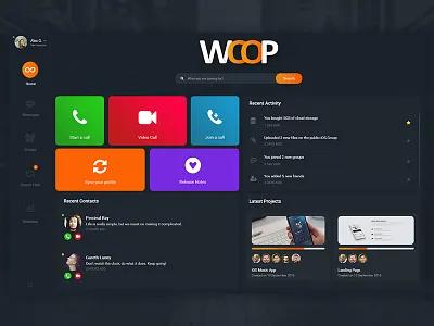 Home Page - Chat App #10 app based chat graphic home page project ui web woop working
