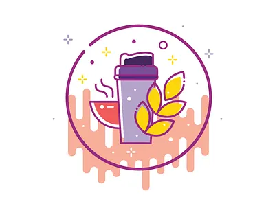 morning breakfast food healthy icon illustration line meal morning nutrition shaker sport wheat