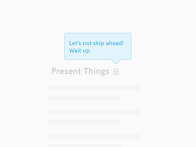 Wait up blue cyan lock modal popup tooltip type