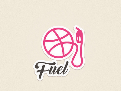 Fuel dribbble fuel inspiration shot sticker stickermule