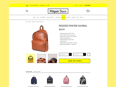Httpstr Product Page ecommerce flat light theme product details responsive web design simple web