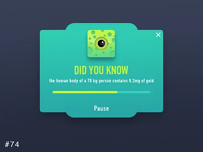 74 Download App app bar dailyui did download know message pause popup progress ui you